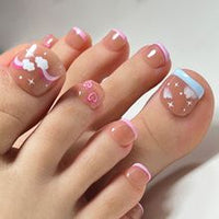 No.408 Rainbow Clouds Toenails Patch 24pcs/Set