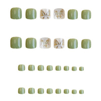 No.668 Green Butterfly Toenails Patch 24pcs/Set