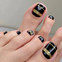 No.449 Black Toenails Patch 24pcs/Set