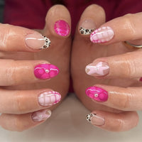 No.F426 Rose Red Flowers Fingernails Patch 24pcs/Set