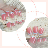 No.PSN109 Pink Contrast Hand & Toe Pair Set-48pcs