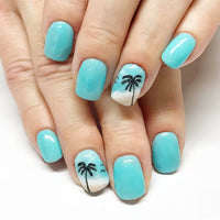 No.BH11 Blue Wave Fingernails Patch 24pcs/Set