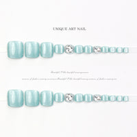 No.511 Sky Blue Cat's Eye Toenails Patch 24pcs/Set