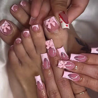 No.PSN19 Pink Bow Hand & Toe Pair Set-48pcs