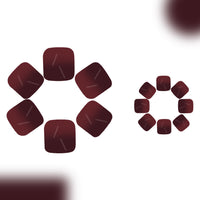 No.628 Claret Toenails Patch 24pcs/Set