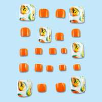No.289 Orange Toenail Patch 24pcs/Set