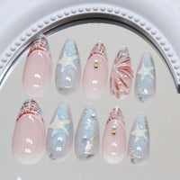 No.F501 Blue Ocean Fingernails Patch 24pcs/Set