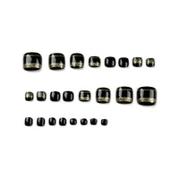 No.449 Black Toenails Patch 24pcs/Set