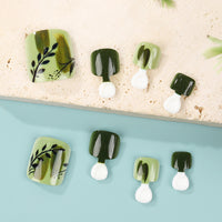 No.649 Dark Green Toenails Patch 24pcs/Set