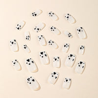 No.VN47 White Black Love Fingernails Patch 24pcs/Set