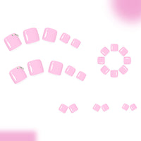 No.641 Pink Toenails Patch 24pcs/Set