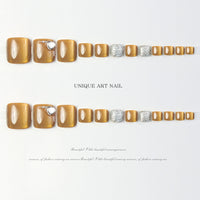 No.603 Summer Cat's Eye Toenails Patch 24pcs/Set
