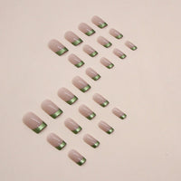 No.F384 Bright Green Fingernails Patch 24pcs/Set