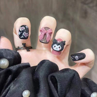 No.F239 Picky Black Fingernails Patch 24pcs/Set