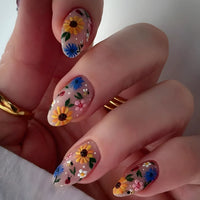 No.F329 Flowers Fingernails Patch 24pcs/Set