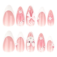 No.ET2 Flower Rabbit Fingernails Patch 24pcs/Set