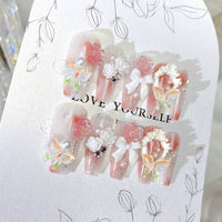 No.F295 Fashion Bow Fingernails Patch 24pcs/Set