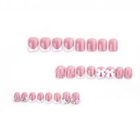 No.F504 Pink Fingernails Patch 24pcs/Set