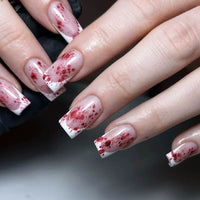No.F241 Red Fingernails Patch 24pcs/Set