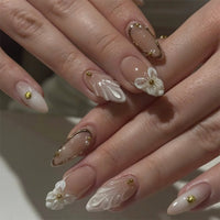 No.F455 White Fingernails Patch 24pcs/Set