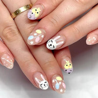 No.ET36 Easter Egg Rabbit Fingernails Patch 24pcs/Set