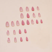 No.F315 Pink Fingernails Patch 24pcs/Set