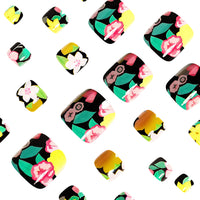 No.499 Pink Rose Toenails Patch 24pcs/Set