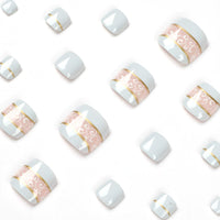 No.452 White Toenails Patch 24pcs/Set