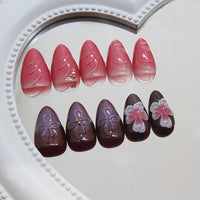 No.F437 Flowers Fingernails Patch 24pcs/Set