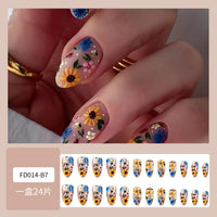 No.F329 Flowers Fingernails Patch 24pcs/Set
