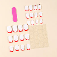 No.VN60 White Fingernails Patch 24pcs/Set