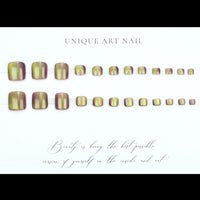 No.535 Purple Grape Cat's Eye Toenails Patch 24pcs/Set