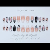 No.F489 French Flowers Fingernails Patch 24pcs/Set