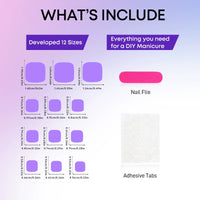 No.PSN10 Pink&White Gradient Hand & Toe Pair Set-48pcs