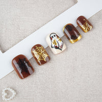 No.AW148 Halloween Gilded Fingernails Patch 24pcs/Set