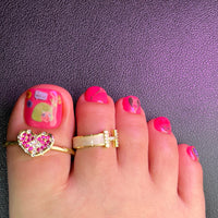 No.DT5 Cute Rose Red Toenails Patch 24pcs/Set