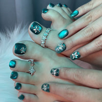 No.PSN55 Blue Cat's Eye Hand & Toe Pair Set-48pcs