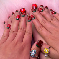 No.PSN56 Strawberry Cat's Eye Hand & Toe Pair Set-20pcs