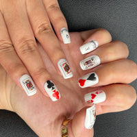 No.F358 Poker Fingernails Patch 24pcs/Set