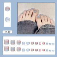 No.484 Colorful Cat's Eye Toenails Patch 24pcs/Set