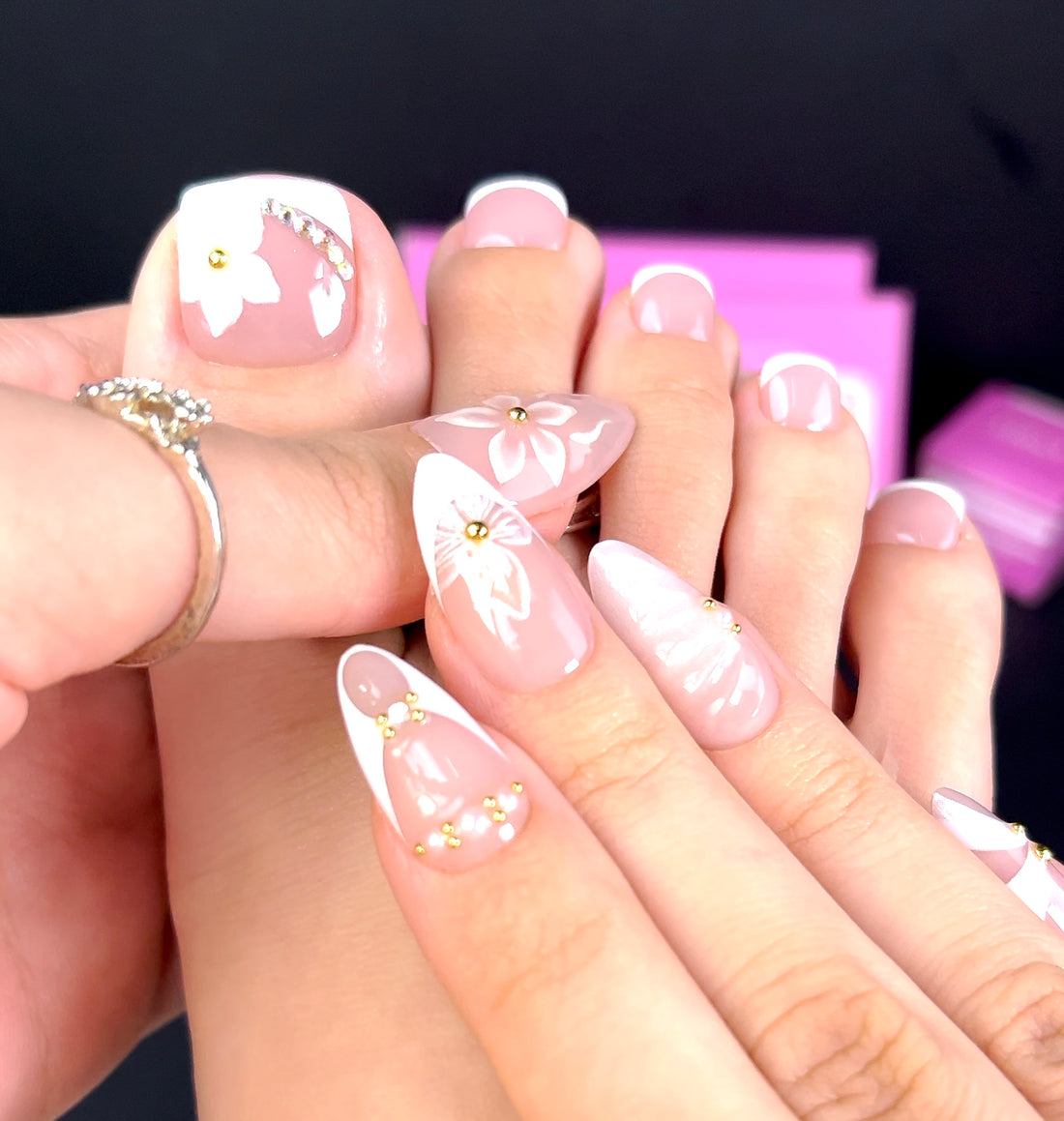 No.PSN117 Flower Hand & Toe Pair Set-48pcs