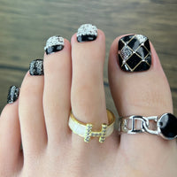 No.613 Black Toenails Patch 10pcs/Set