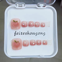 No.565 Sweet Peach Toenails Patch 10pcs/Set