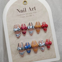 No.FP24 10pcs Bikini Hand Made Fingernails