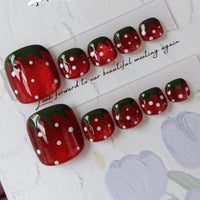 No.489 Cat's Eye Strawberry Toenails Patch 10pcs/Set
