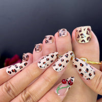 No.PSN80 Leopard Hand & Toe Pair Set-48pcs