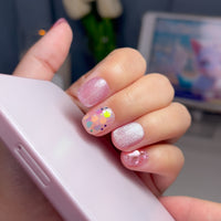 No.FP23 10pcs Pink Cat's Eye Fingernails