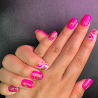 No.DF2 Cute Rose Red Fingernails Patch 24pcs/Set