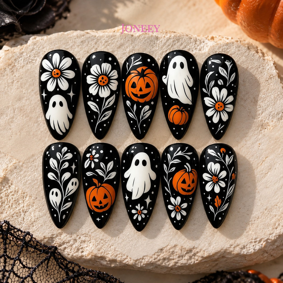 No.AW200 Halloween Dark Fingernails Patch 24pcs/Set