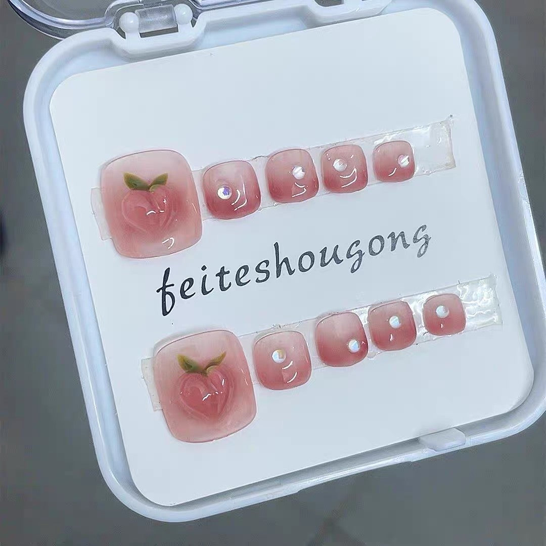 No.565 Sweet Peach Toenails Patch 10pcs/Set